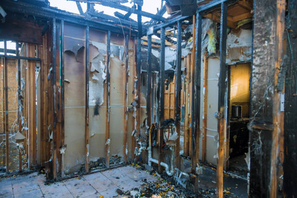 Professional Emergency Fire Cleanup technician working in Lindsay, CA